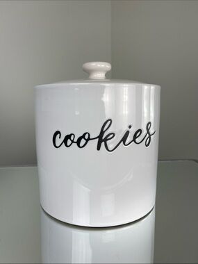 Threshold Target “Cookies” White Stoneware Cookie Jar Canister